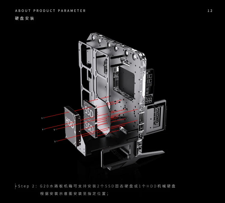 Granzon G20 Open Frame Chassis Distro Plate – Water Cooling Computer Case