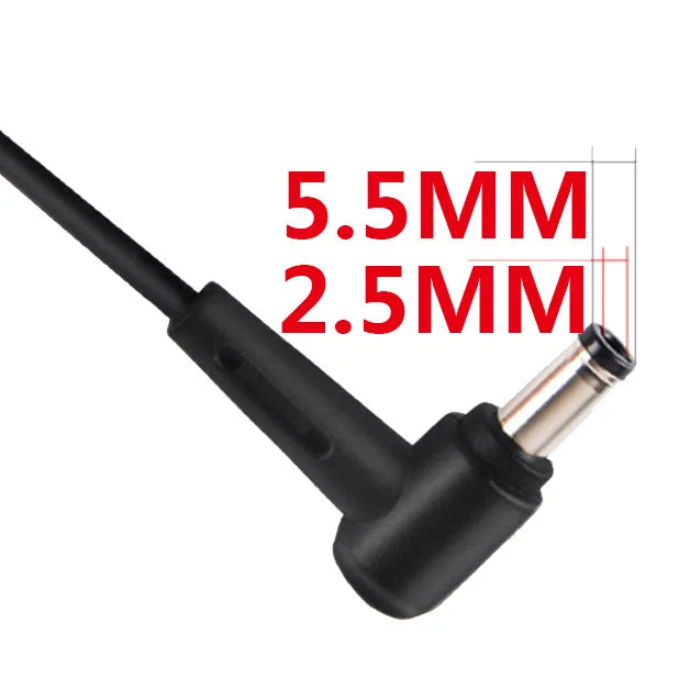 19V 4.74A 90W Laptop Charger for ASUS, Toshiba & Lenovo — 5.5x2.5mm Adapter