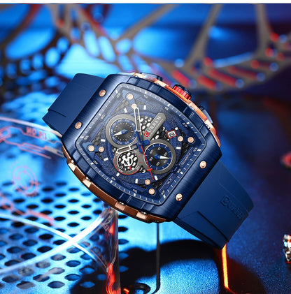 CURREN Men's Fashion Watch – Unique Square Design, Luxury Quartz Sport, Waterproof