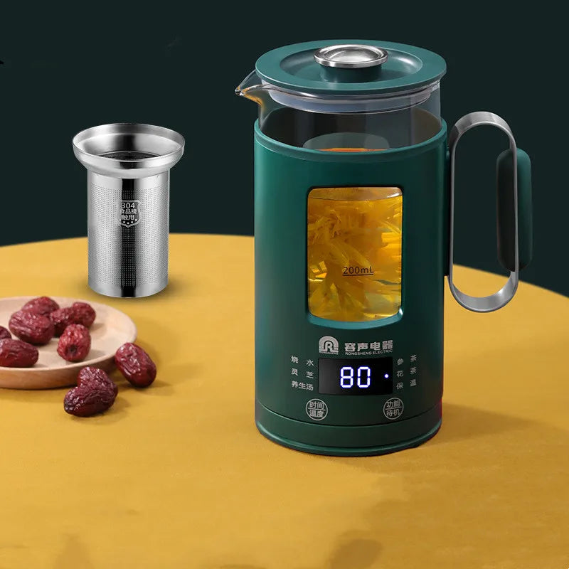 600ml Smart Tea Maker & Electric Kettle – Portable Mini Health Pot, Auto Keep Warm, Multi-Function | 220V Travel