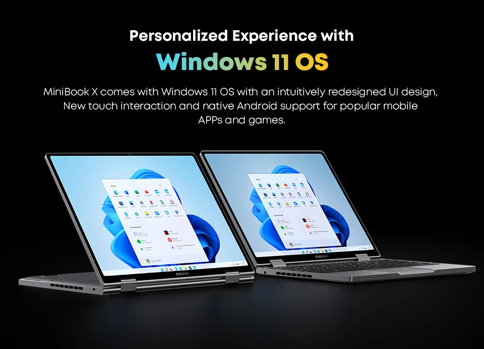 CHUWI MiniBook X 2-in-1 Laptop Tablet – 10.51" FHD Touch, Intel N150/N100, 12/16GB LPDDR5, 512GB SSD, Win 11