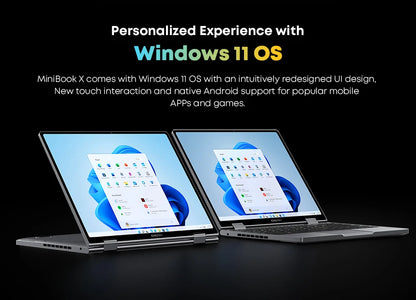 CHUWI MiniBook X 2-in-1 Laptop Tablet – 10.51" FHD Touch, Intel N150/N100, 12/16GB LPDDR5, 512GB SSD, Win 11