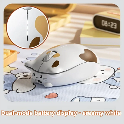 INPHIC Kalo Cute Cat Bluetooth Wireless Mouse – Silent, 2400 DPI, Rechargeable, for PC & iPad