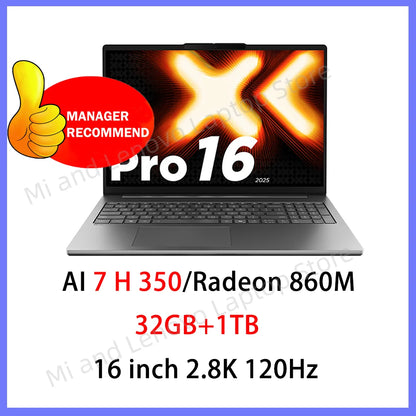 Lenovo Xiaoxin Pro16 2025 – AMD AI 7 H 350, 32GB DDR5, 1TB SSD, 16" 2.8K OLED 120Hz, Wi-Fi 7