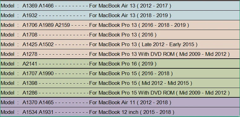 EGYAL MacBook Hard Case – Air 13/15, Pro 13/14/16, M1–M5, Crystal, Matte & Glitter Covers