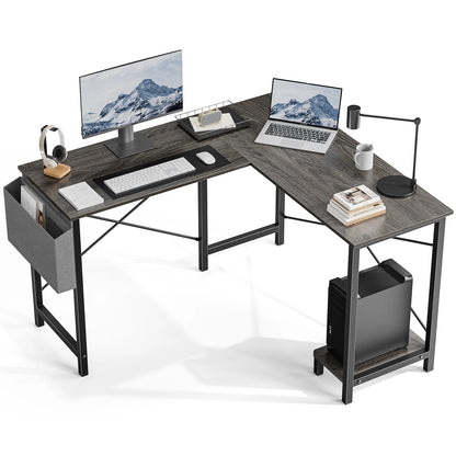 JHK L-Shaped Gaming Desk 50" with CPU Shelf & Side Bag