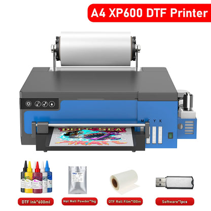 A3 XP600 DTF Printer with Roll Feeder – Direct to Film T-Shirt Printing Machine