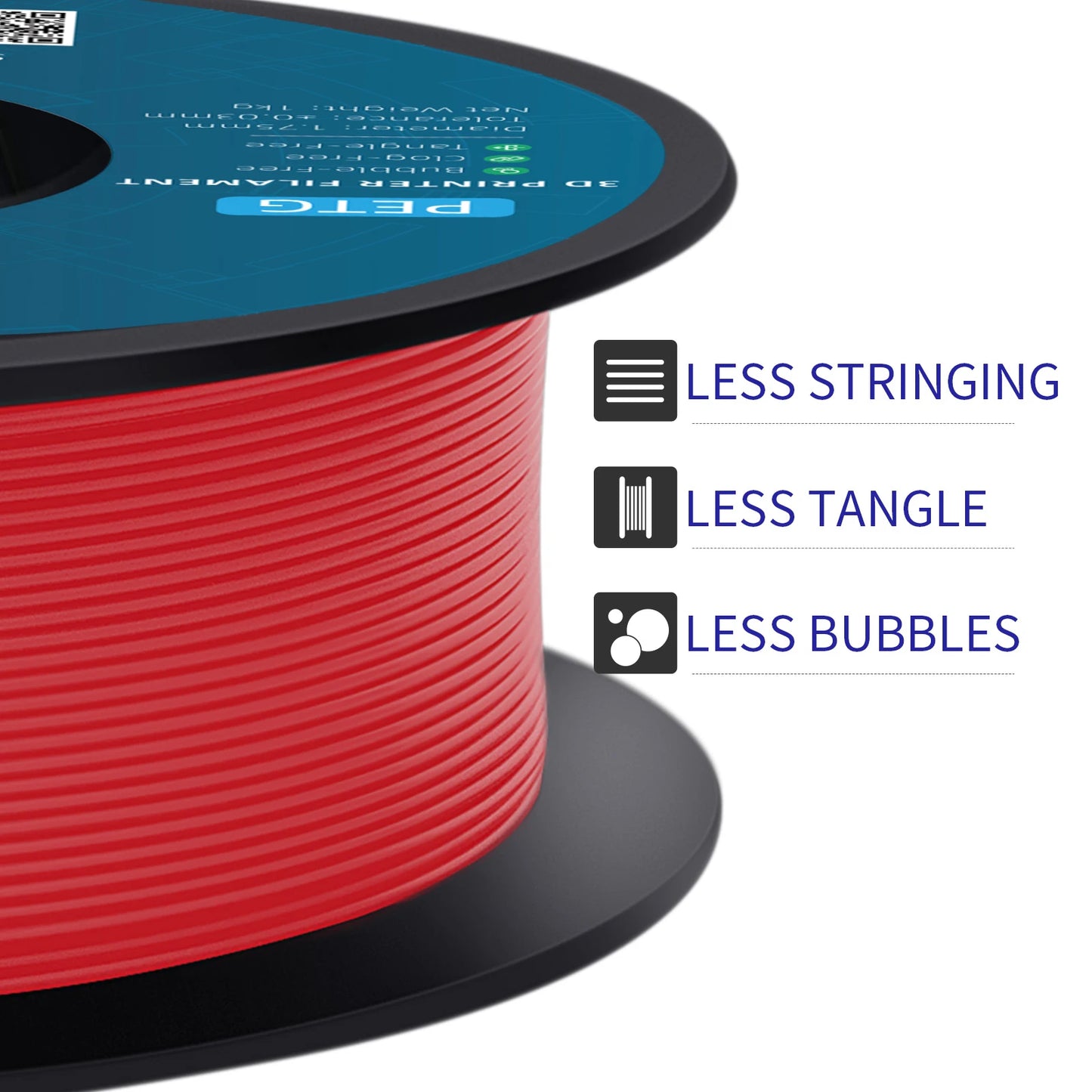 GEEETECH PETG 3D Printer Filament – 1.75mm, 1KG, Vacuum Packaging, Tangle-Free