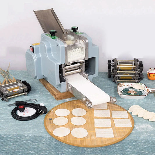 Electric Automatic Dumpling Wrapper Maker – Wonton & Dumpling Skin Press, Round & Square, Commercial