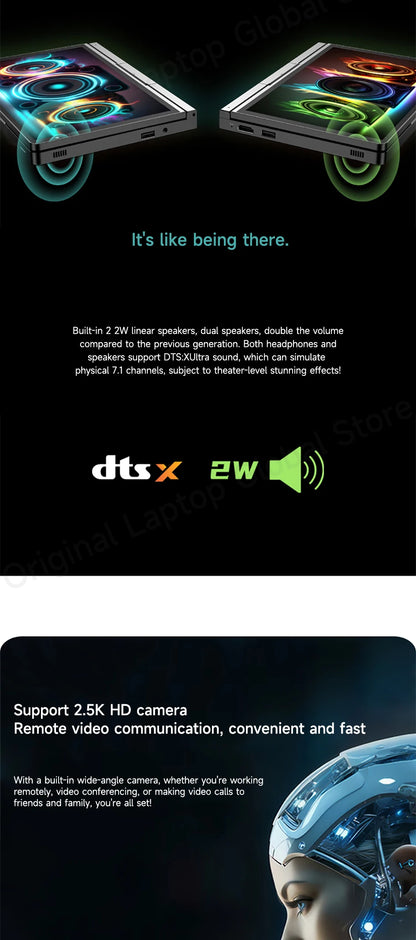 GPD Pocket 4 Mini Laptop – 8.8" 2.5K 144Hz, AMD Ryzen 7 8840U / AI 9 HX 370, Up to 32GB RAM