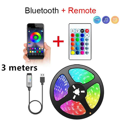 Bluetooth LED Strip Lights Smart SMD 5050 - APP & Remote Control, TV Backlight & Room Decor