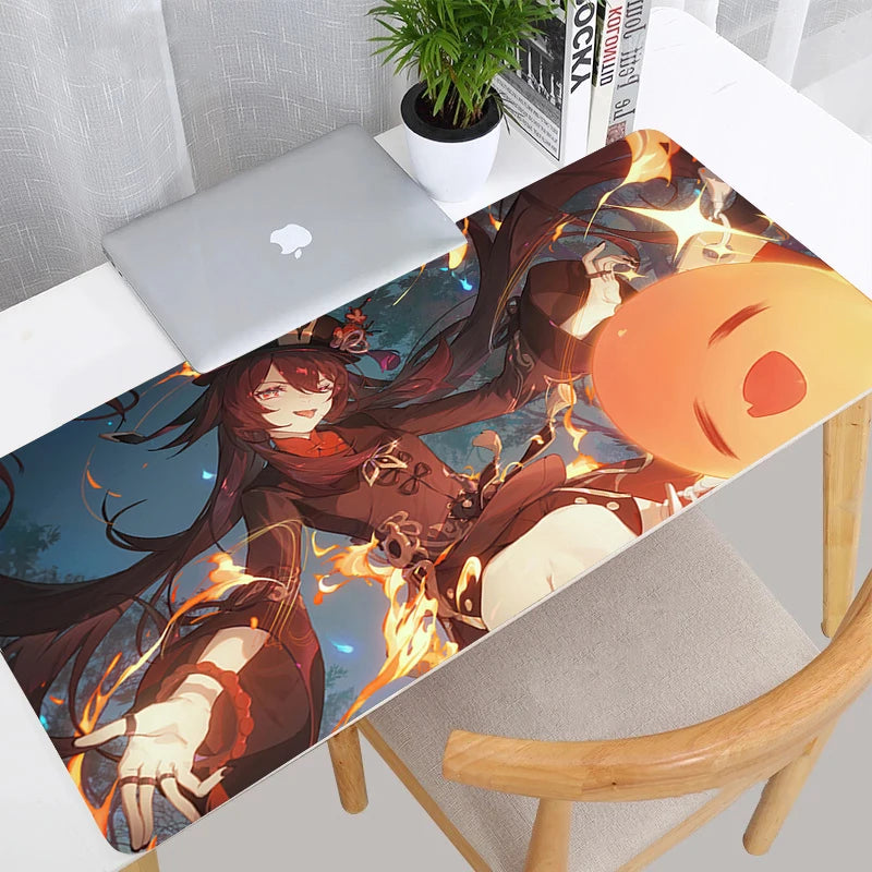 Genshin Impact Anime Gaming Mouse Pad – Large Desk Mat, Multiple Sizes