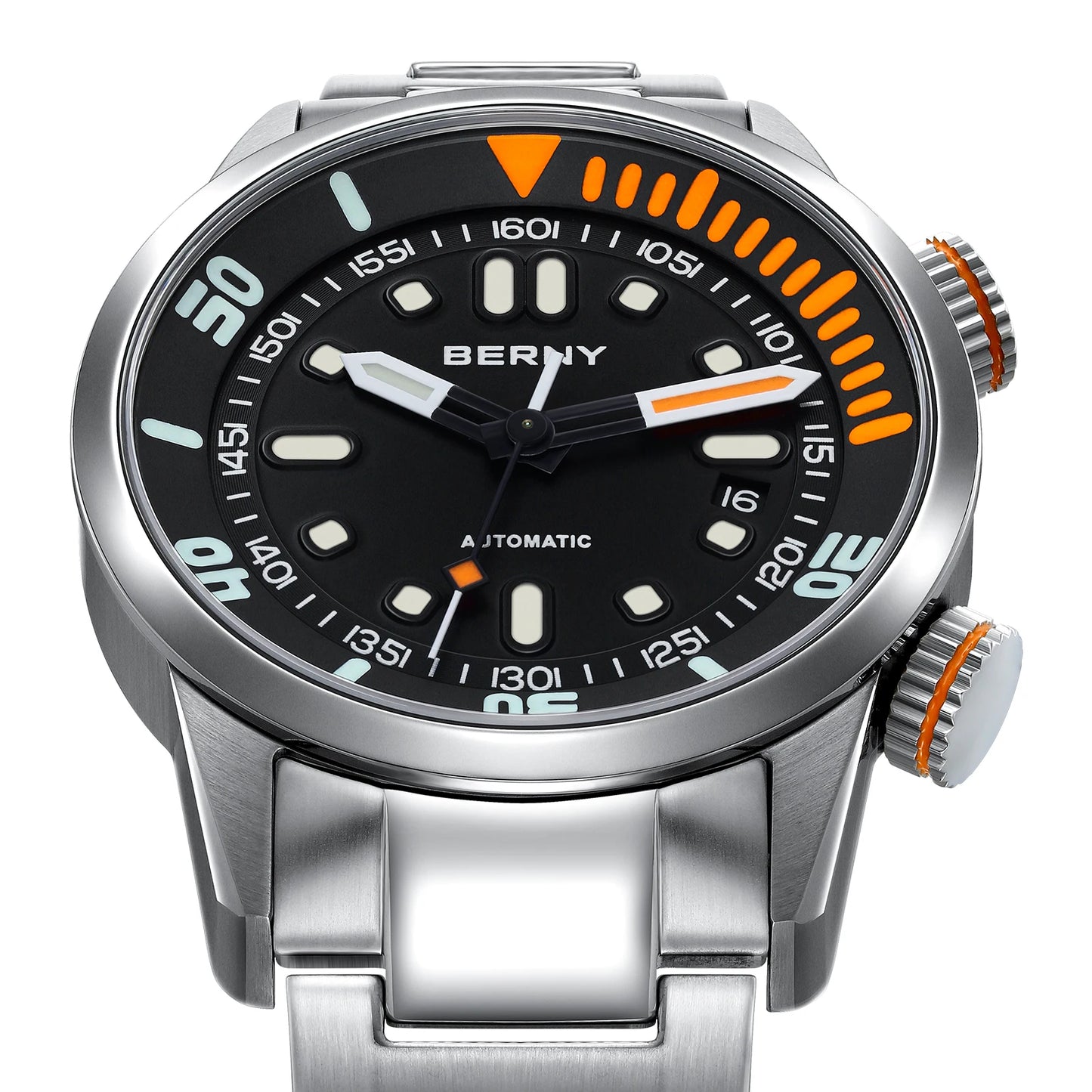 BERNY Automatic Dive Watch – Sapphire Crystal, 200M Water Resistant, NH35 Movement