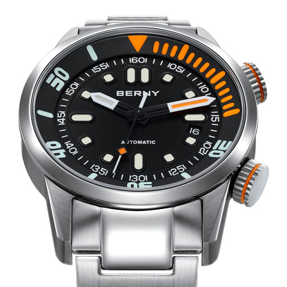 BERNY Automatic Dive Watch – Sapphire Crystal, 200M Water Resistant, NH35 Movement