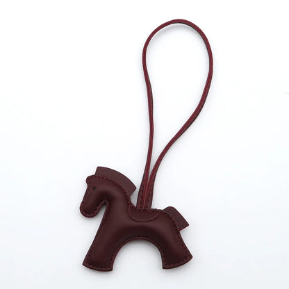 Pony Bag Charm | PU Leather Luggage & Car Pendant | Travel Accessory