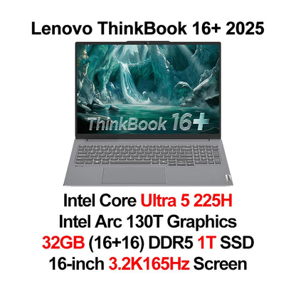 Lenovo ThinkBook 16+ Laptop – Intel Arc 140T, 32GB DDR5, 1TB SSD, 3.2K 165Hz