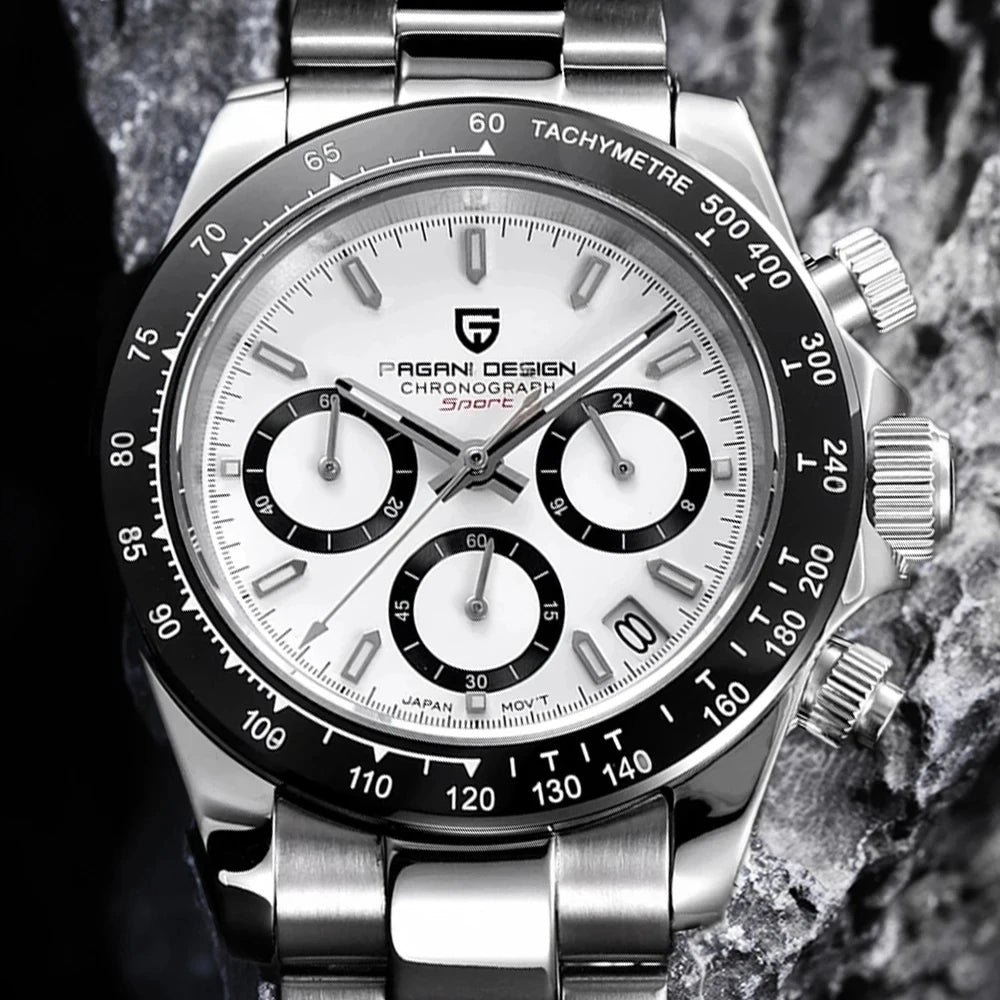 PAGANI DESIGN PD1644 Men's Quartz Chronograph Watch – Sapphire Crystal, 100M Water Resistant