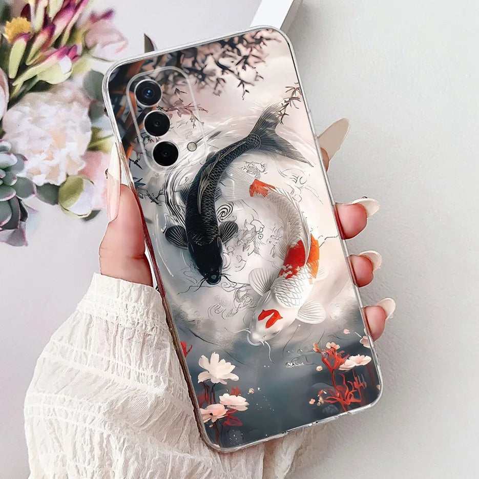 Luxury Painted Soft Silicone Case for Oppo A74 5G – Shockproof Back Cover