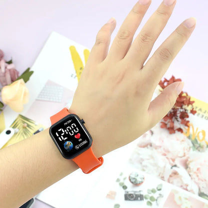 YIKAZE Kids LED Digital Watch – Silicone Strap, Cartoon Sport Wristwatch for Boys & Girls