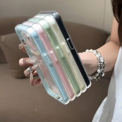 Luxury Candy Color Clear Phone Case | Shockproof Acrylic Bumper for iPhone 17/16/15/14/13/12/11 Pro Max