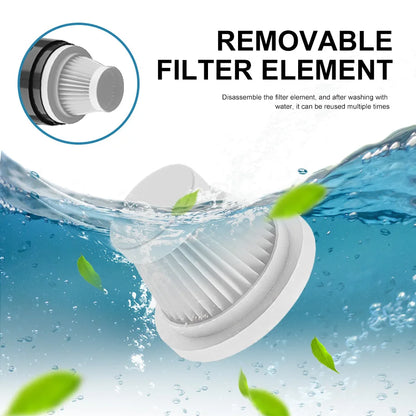 Portable R.E.D. Shopping wireless handheld car vacuum cleaner with HEPA filter and 2000mAh battery, suitable for home and vehicle cleaning.