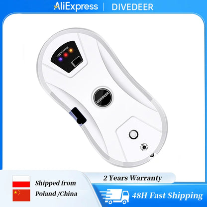 DIVEDEER Intelligent Window Cleaner – Automatic Water Spray, Anti-Fall Magnetic Glass Cleaner