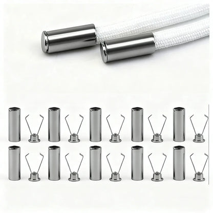 Heavy Duty Metal Cord Locks 10-Pack | Adjustable Clips for Shoelaces, Bags & Hoodies