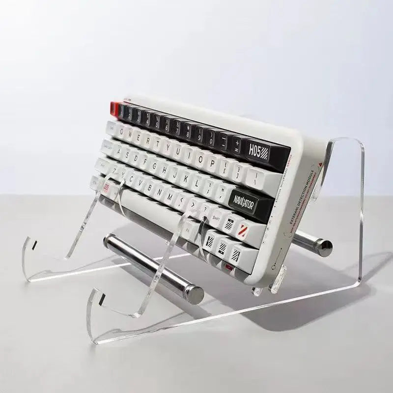 Transparent Acrylic Keyboard Display Stand – Layered Rack Holder for Mechanical Keyboards