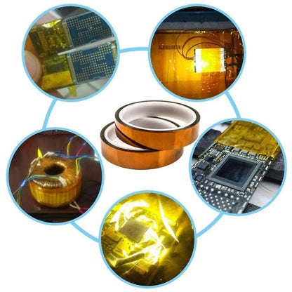 Polyimide Heat Resistant Tape – Gold Finger PCB & Battery Insulation | 33M