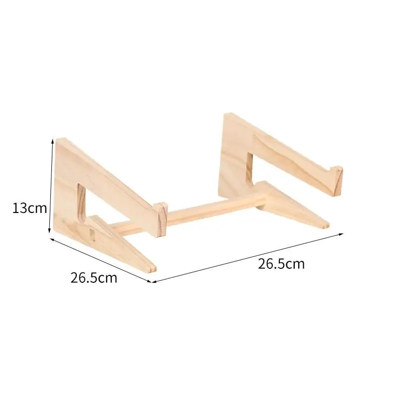 Wood Laptop Stand Lapdesk – Assembled Riser, Cooling Bracket, Reinforced Support Base