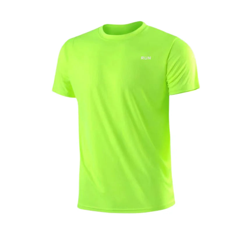 Men's quick dry sport T-shirt by R.E.D. Shopping, moisture-wicking gym and running top, lightweight activewear for men.