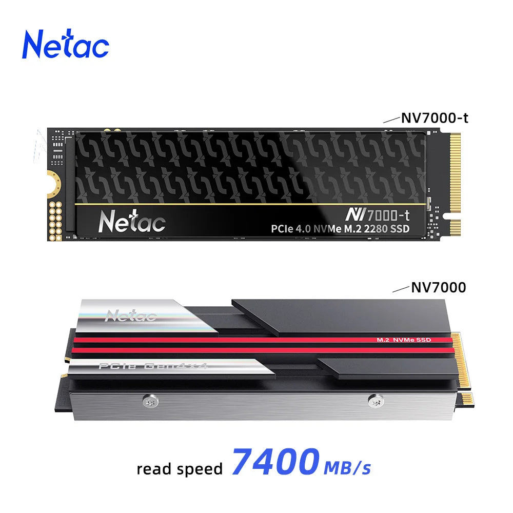 Netac NVMe SSD M.2 2280 PCIe 4.0 | 7400MB/s | 1TB / 2TB / 4TB | For PS5, Laptop & PC