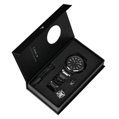 TOMI Luxury Men’s Watch & Gift Box Set – Business Quartz Watch
