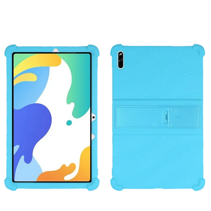 Shockproof silicone tablet case for HUAWEI MatePad 10.4 inch, featuring stand cover and protective design.
