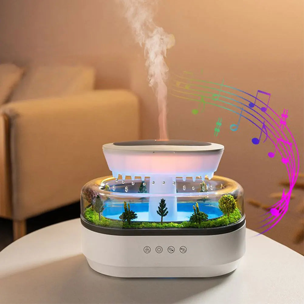 Water Drip Air Humidifier & Aroma Diffuser | 7-Color Night Light | Essential Oil | Home & Office | EU Plug