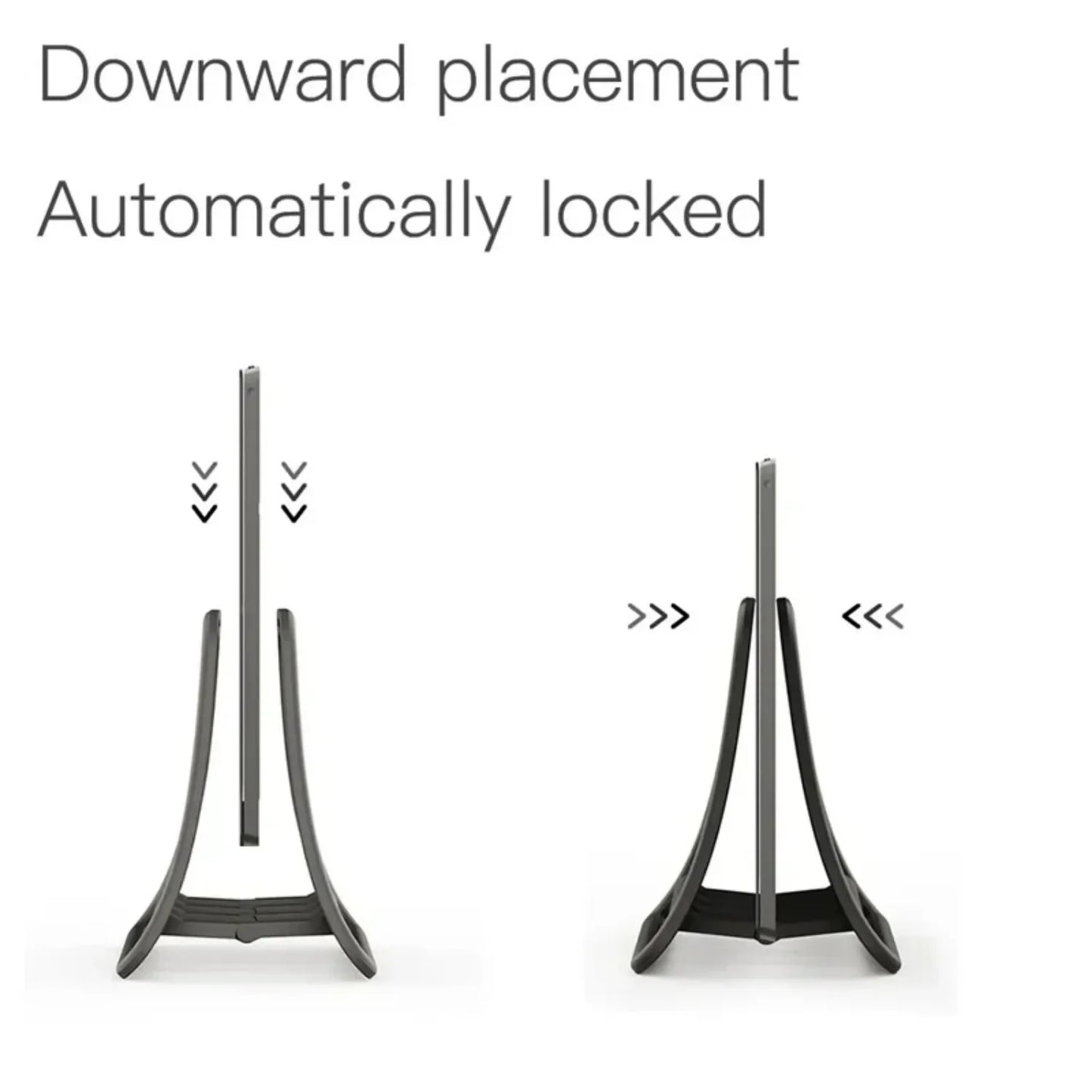 Vertical Laptop & iPad Stand – Gravity-Based, Multi-Device Desktop Holder, ABS Plastic