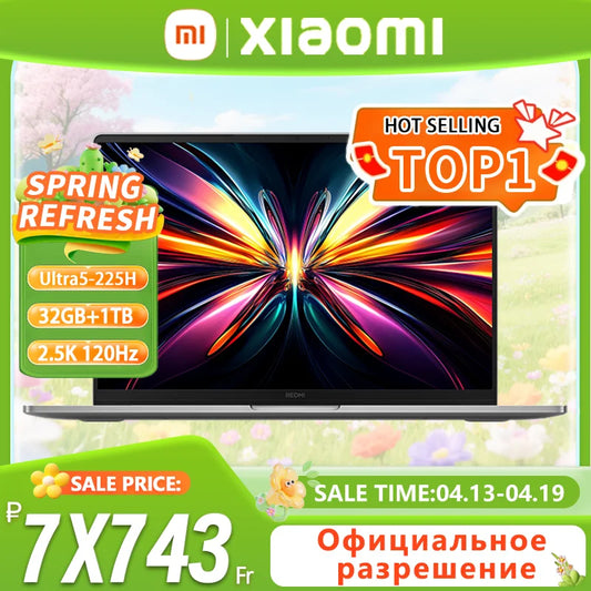 Xiaomi Redmi Book Pro 16 2025 – Core Ultra5-225H, 32GB DDR5, 1TB SSD, 2.5K 120Hz