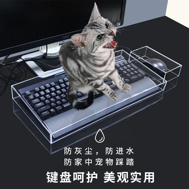 Keyboard Dust Proof Cover New Acrylic Capacitive For Mechanical Gaming Keyboard 104 Keys Mouse Protection Transparent Cover