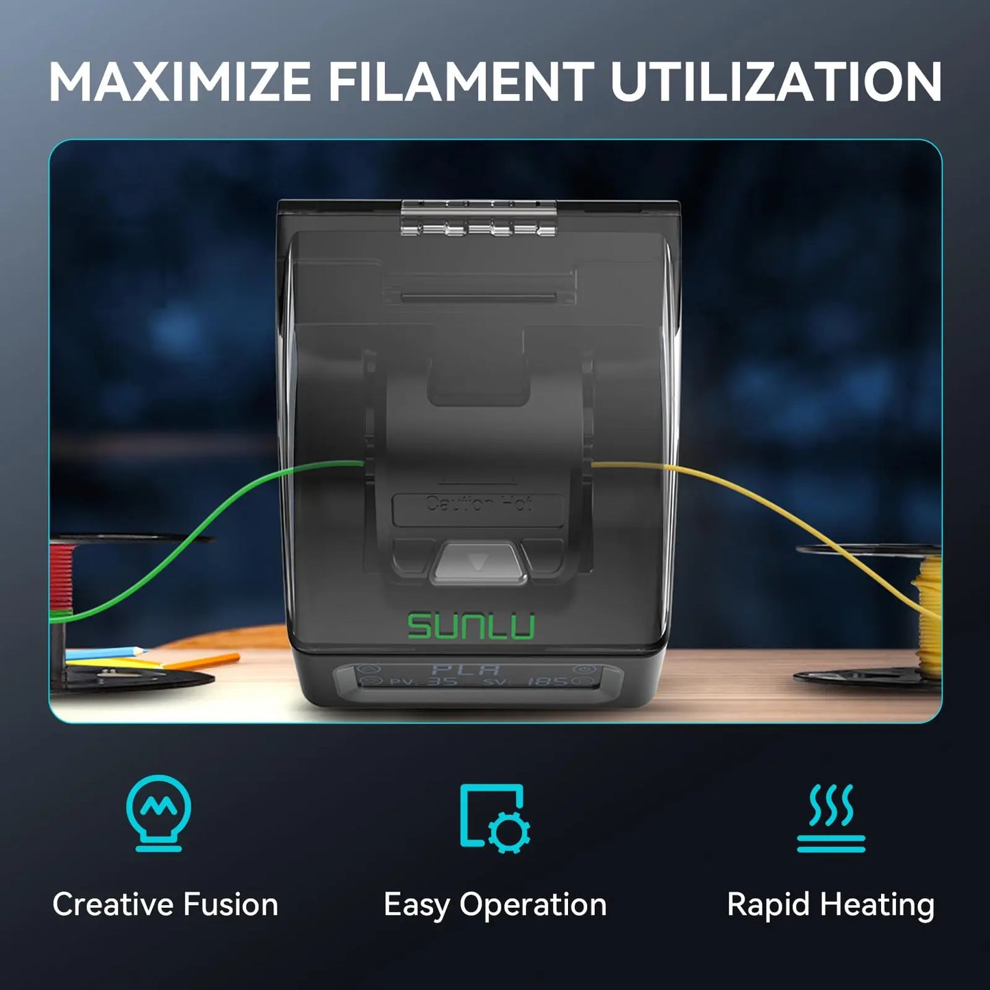 SUNLU Filament Splicer & Connector 1.75mm – 200pcs, PLA/PETG/TPU/ABS/Nylon