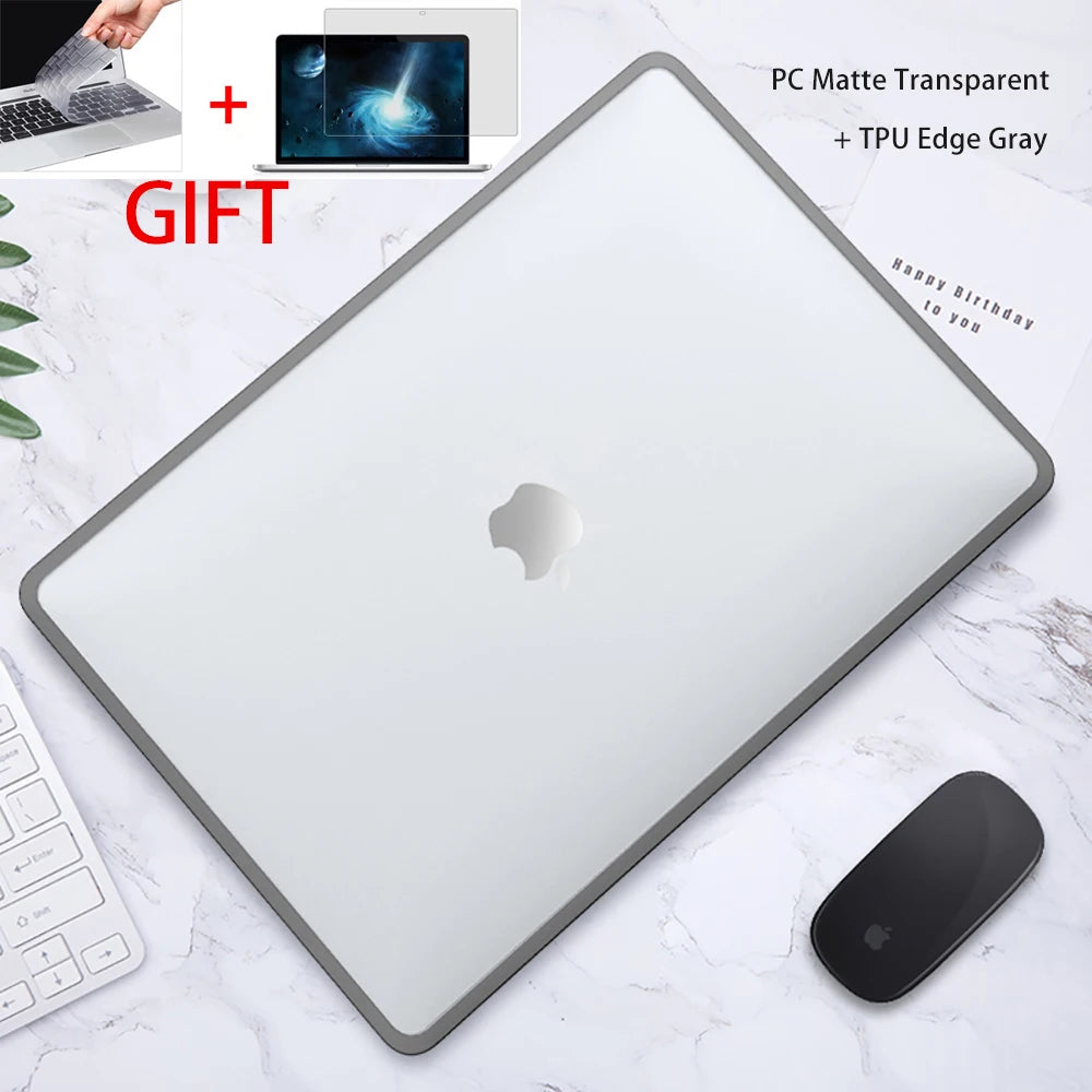 Soft TPU+PC MacBook Case – Pro 16/14/13, Air 15/13, M1–M5 (2019–2025)