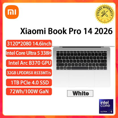 Xiaomi RedmiBook Pro 14 2026 – Intel U5-325H/U5-338H/U7-358H, 24GB/32GB, 1TB
