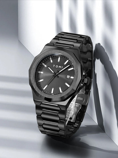 TOMI Luxury Men’s Watch & Gift Box Set – Business Quartz Watch