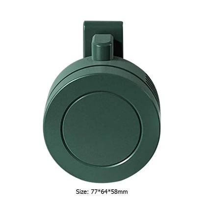 Leafless Mini Clip Fan – USB Neck & Waist Cooling Fan, 3 Speeds (Green)