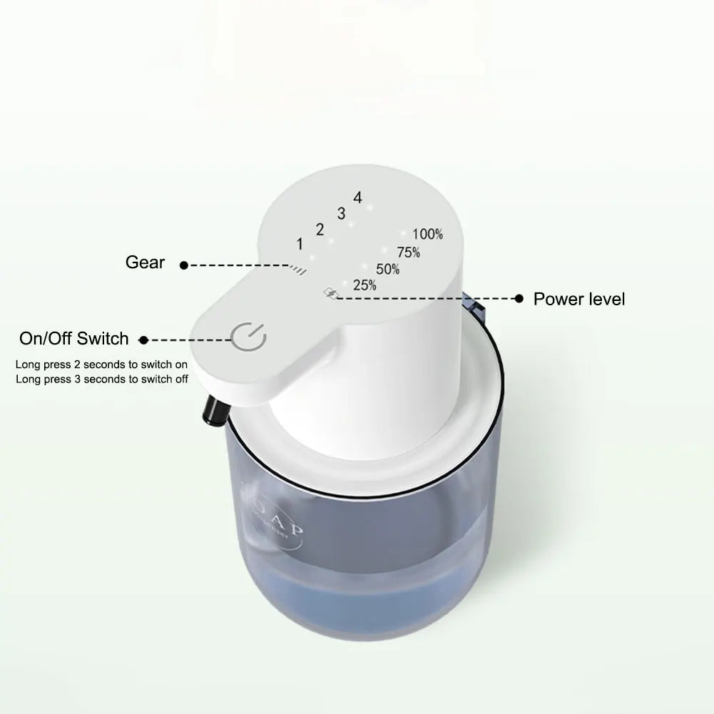 JPNPL Automatic Soap Dispenser – 400ml, 4-Gear Infrared Sensor, Foam & Liquid, IPX5, for Home & Bathroom