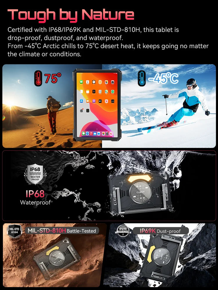 Cubot TAB KingKong S Rugged Tablet – Android 15, 15300mAh, 48MP, 10.1" 90Hz, 4G LTE
