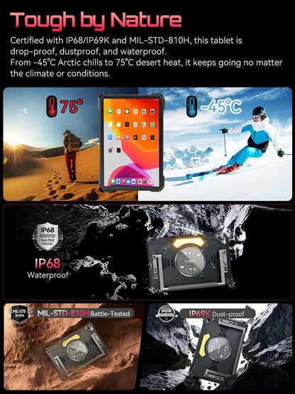 Cubot TAB KingKong S Rugged Tablet – Android 15, 15300mAh, 48MP, 10.1" 90Hz, 4G LTE