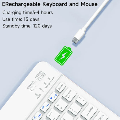 Wireless Bluetooth keyboard and mouse set by R.E.D. Shopping for iPad, tablet, Android, and Windows devices, with sleek compact design.