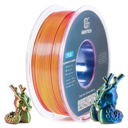 Geeetech Tri-Color Silk PLA Filament 1.75mm – 1KG Spool, Vacuum Packed