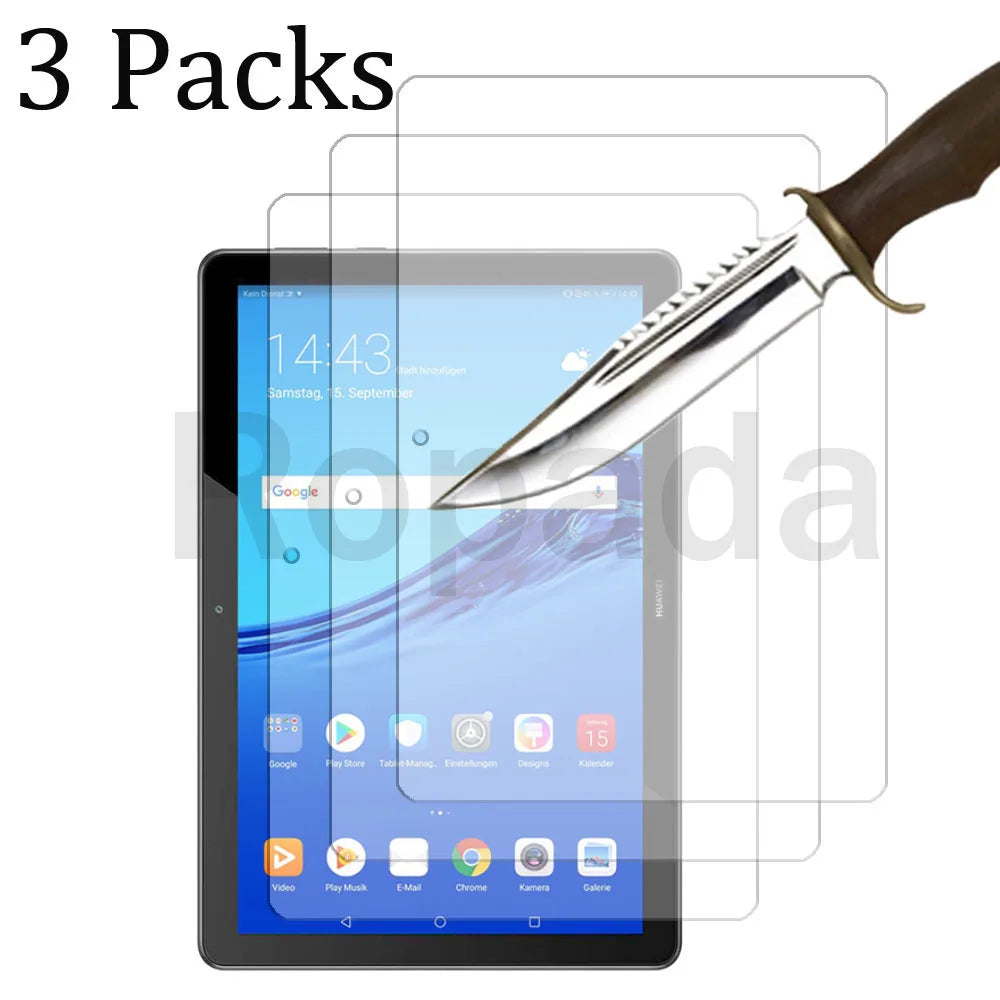 3-Pack Tempered Glass Screen Protector for Huawei MediaPad T5 10.1" (AGS2-W09/W19)