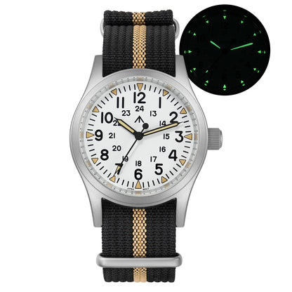 Militado ML05 Vintage Field Watch – 38mm, VH31 Sweep, Sapphire AR Crystal, Luminous